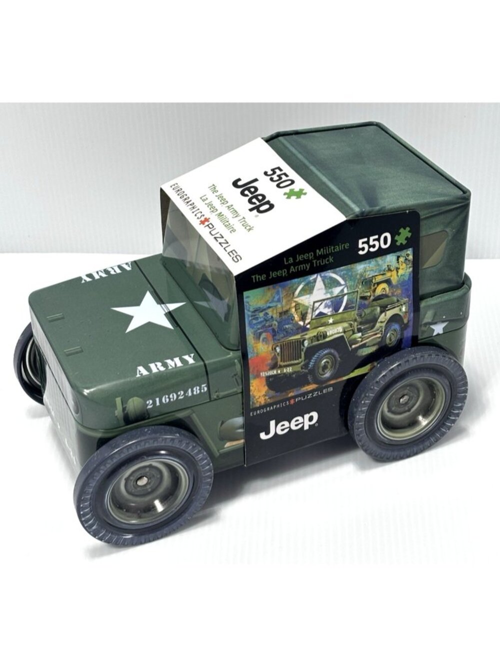 Jeep Army Truck Jigsaw Puzzle 550 Piece Eurographics Military Vehicle NIB